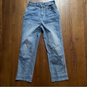 Faherty Blue Denim 90s Straight Leg High Waisted Mom Jeans